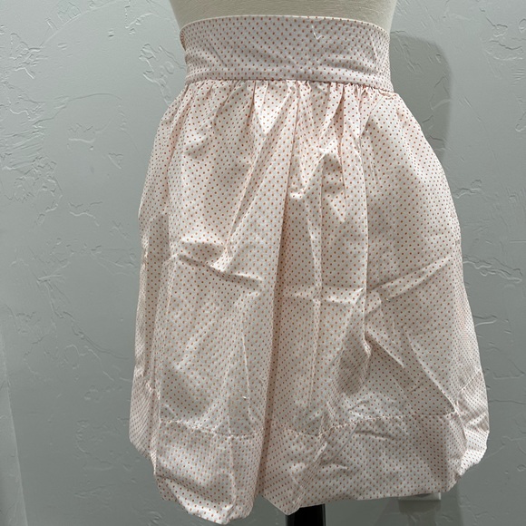 Vintage Swiss Dot Orange Polka Dot Textured Fabric Apron | Farmhouse Apron - Picture 2 of 6